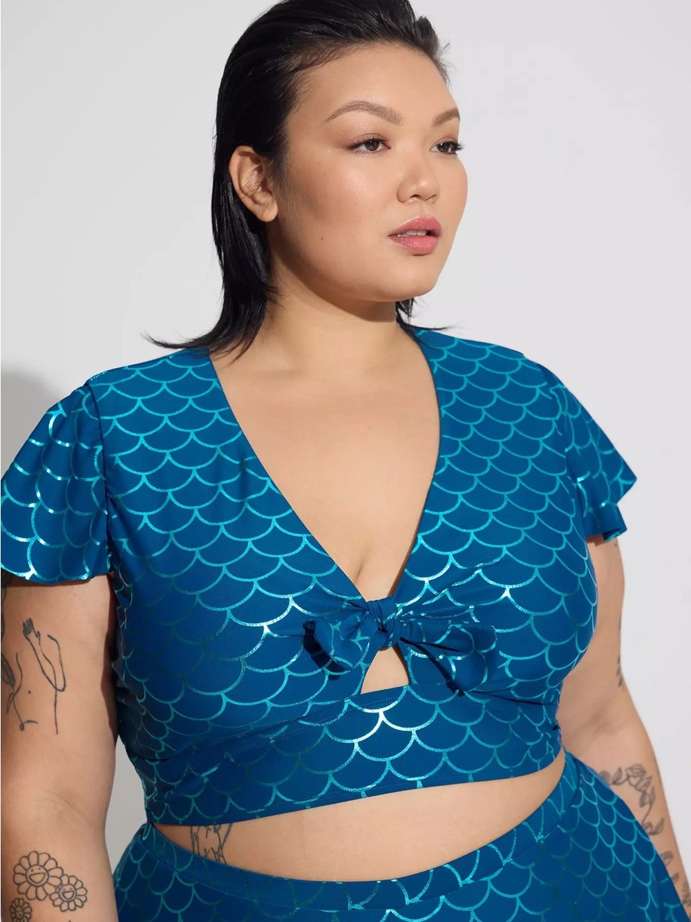 torrid Wireless Flutter Sleeve Bikini Top size 4 new with tags